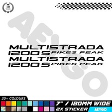 2x DUCATI MULTISTRADA 1200S Vinyl Decal Stickers Bike Motorbike Motorcycle Mod