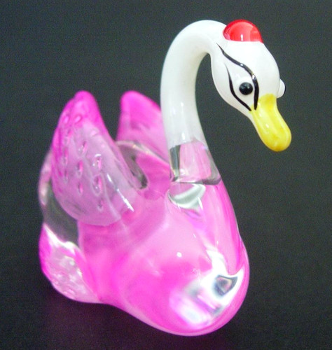 Blown glass swan bird - blown, figurine
