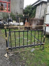 Antique Double Bed. Brass And