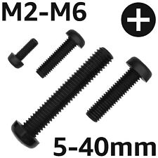 BLACK NYLON PHILLIPS SCREWS M3