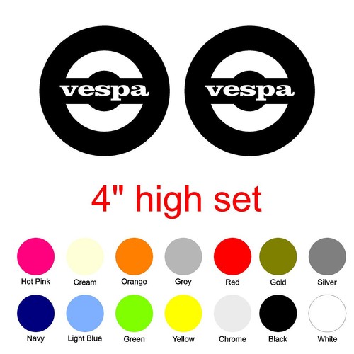 Vespa vinyl stickers set - 4",