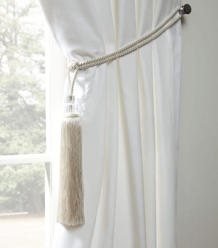 Shimmer tiebacks cream - tiebacks,