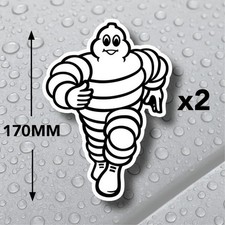 Michelin Man Vinyl Sticker X2 Waterproof Decal Motorsports Racing Motorbike