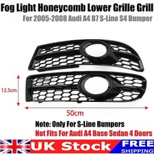 For Audi A4B7 S-Line S4 Bumper Fog Light Honeycomb Lower Grille Grill GZ.D114KL*