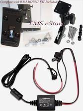 Garmin Zumo 340 345 350LM 390LM 395LM RAM Handlebar Mount & Bracket w/Power Cord