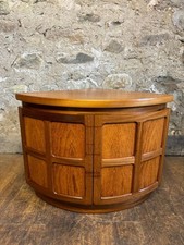 NATHAN SQUARES TEAK BEDSIDE CABINET CORNER CABINET