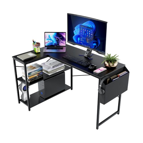 Reversible shaped desk with - desk,