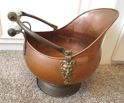 Vintage coal scuttle copper - vintage, &