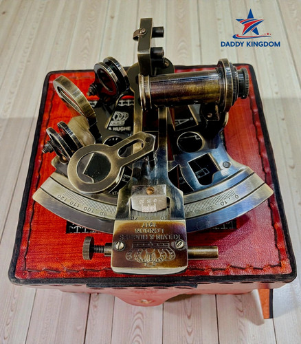 Antique sextant brass - 4",