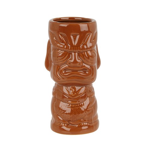 Ceramic molokai tiki mug brown - molokai,