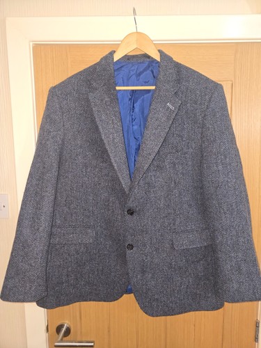 Blue grey harris - grey, tweed