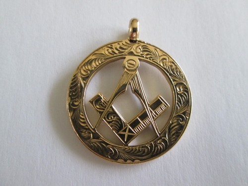 18ct gold masonic - masonic, fob