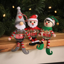 Christmas Snowglobe Pre-personalised Santa Elf Christmas Tree Decoration Gift