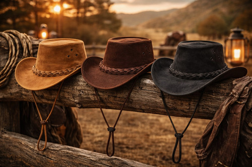 Suede leather cowboy - suede,