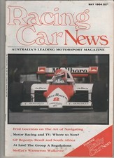 Racing Car News 1984 May Mustang Monza HDT Volvo 360 GLT South Africa Brazil GP 
