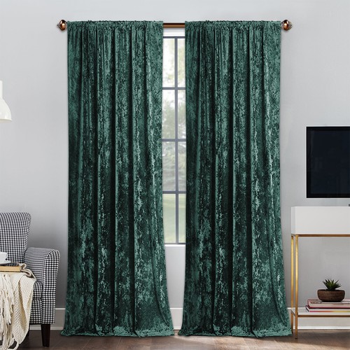 Crushed velvet curtains - velvet, room