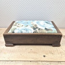 Vintage Upholstered FOOTSTOOL Foot Rest Stool Bench Pouf