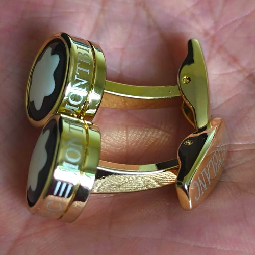 Montblanc gold plated oval - montblanc,