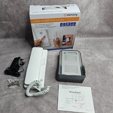 Mercury 2 Wire Door Phone Intercom System Indoor Outdoor Handset Entry Kit