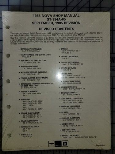 1985 chevrolet nova shop - 1985,