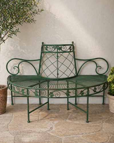 Garden tree bench - , half