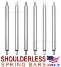 16mm ~ 22mm SHOULDERLESS Spring Bar Pin 0.9mm Tip for Drilled Pierce Lug Watch
