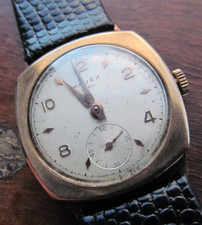 Nice 7 jewel 9ct gold cased