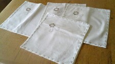 5 VINTAGE HAND  EMBROIDERED