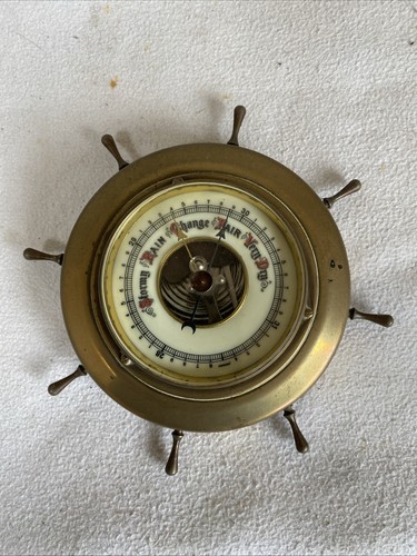 Vintage brass ships wheel - brass,