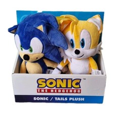 SONIC THE HEDGEHOG ● Sonic AND Tails ● Both ● Boxed Soft Plush