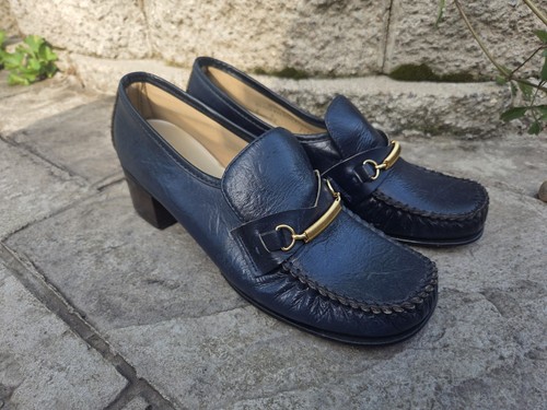 Vtg loafer chunky - chunky, heel