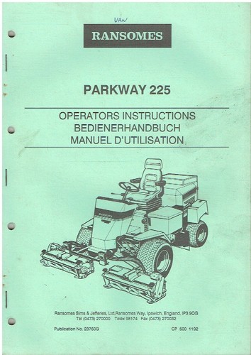 Ransomes parkway 225 ride - ransomes, ride-on
