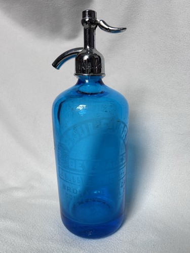 Vintage blue soda syphon - blue,