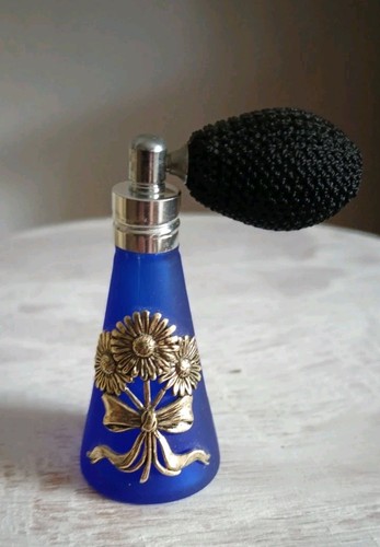 Vintage blue glass perfume - vintage,