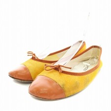 Repetto CENDRILLON Ballet Shoes Flat Shoes Leather Yellow Orange 51321756 /YT