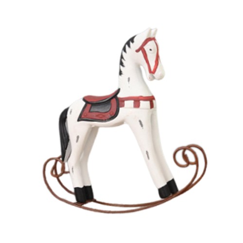 Wooden rocking horse statue