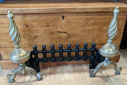 Cast iron and brass fire - iron,