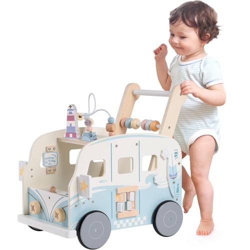 Wooden baby walker - wooden,