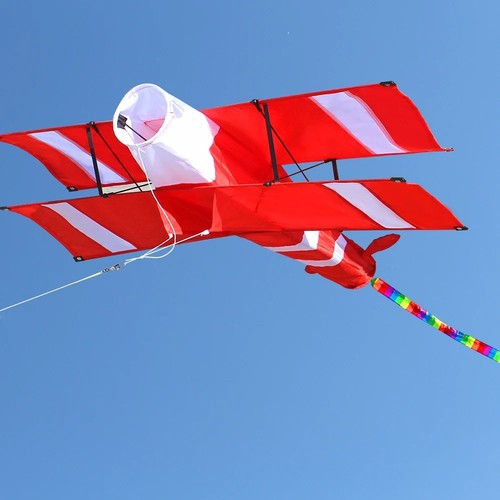 Red airplane kite - red, single