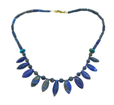 Rolled Gold Carved Lapis