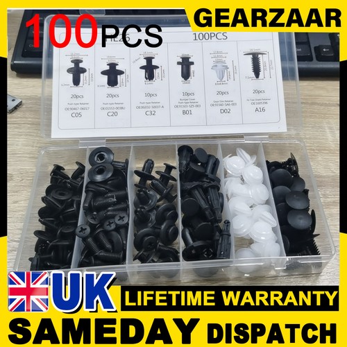 100x car body fastener clips - 100x,