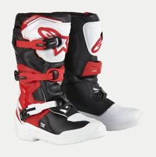 Alpinestars 2026 Tech 3S Youth Kids Motocross Boots White Black Bright Red Quad