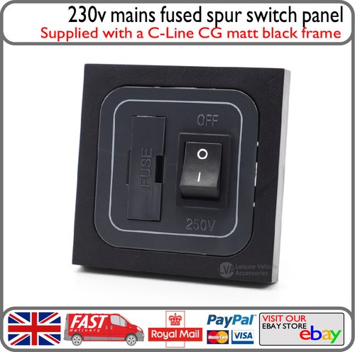 Line black frame mains 240v - c-line,
