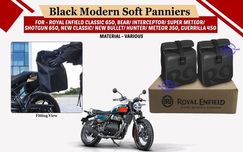 Black modern soft panniers - modern,