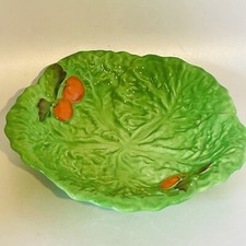 Carlton Ware Lettuce Cabbage Leaf Majolica Serving Dish Tomato Art Deco  Vtg