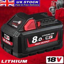 For Milwaukee Lithium-Ion M18 8 Ah 18V GENUINE ORIGINAL Battery M18B6 48-11-1860