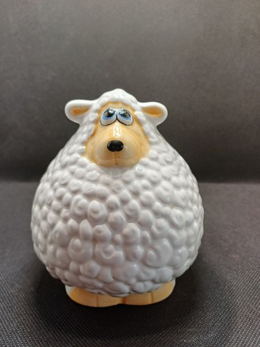 Cute round sheep piggy bank - sheep,