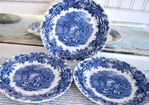 Vtg booths british scenes blue - scenes,