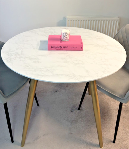 Stylish round marble - stylish, marble-effect