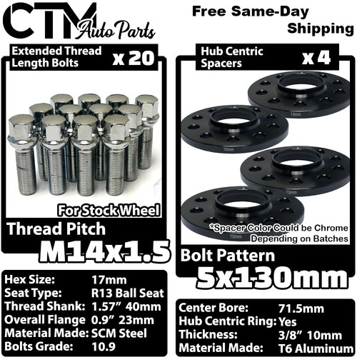 10mm thick 5x130 - 71.5mm, cb